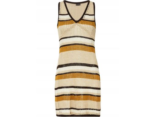 B.P.C sukienko-kamizelka dzianinowa w paski ^36/38