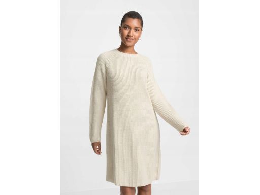 B.P.C sukienka dzianinowa prosta beżowa ^40/42