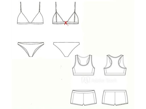 B.P.C bikini różowo-pomarańczowe bandeau z figami r.42