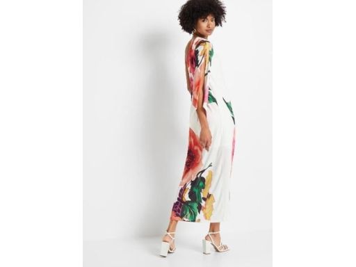 B.P.C długa sukienka wzorzysta na jedno ramię r.36/38