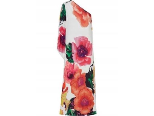 B.P.C długa sukienka wzorzysta na jedno ramię r.36/38