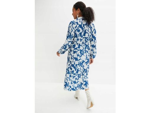 B.P.C długa sukienka niebieska w kwiaty 40/42.