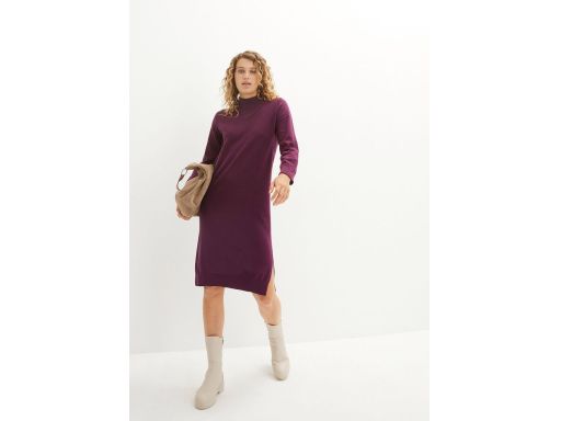 B.P.C sukienka dzianinowa jagodowa 36/38.