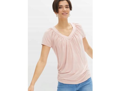 B.P.C t-shirt jasny pudrowy róż z wiskozy 36/38.