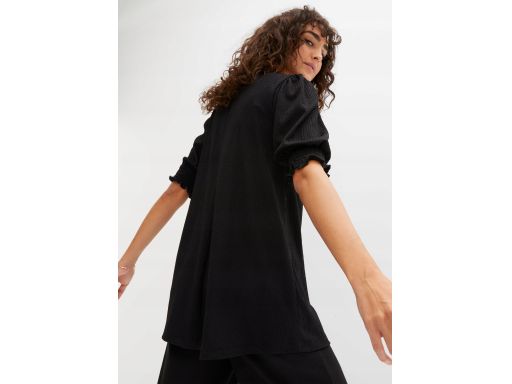 B.P.C tunika shirtowa czarna z marszczeniem r.40/42