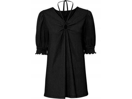 B.P.C tunika shirtowa czarna z marszczeniem r.40/42