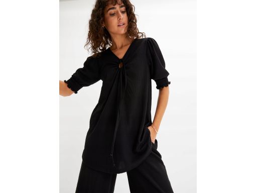 B.P.C tunika shirtowa czarna z marszczeniem r.40/42
