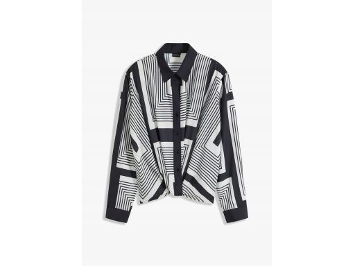 B.P.C bluzka koszulowa we wzory z ozdobnym splotem 40.