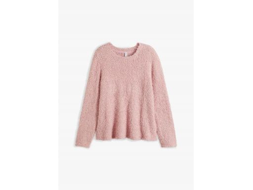 B.P.C krótki sweter w wyglądzie boucle różowy r.48/50