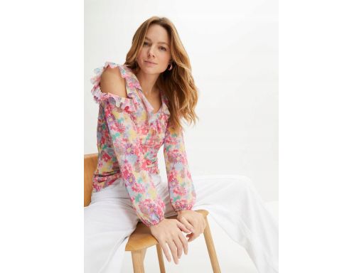 B.P.C siateczkowa bluzka z wycięciami na ramionach ^36/38