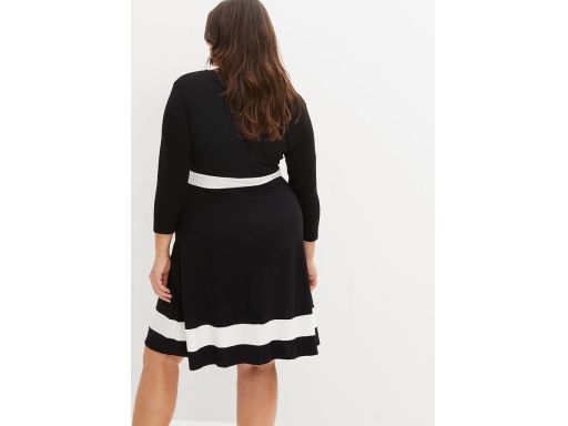 B.P.C sukienka czarna z białym paskiem 48/50.