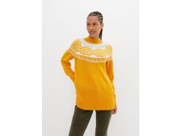 B.P.C sweter miodowy z norweskim wzorem 48/50.
