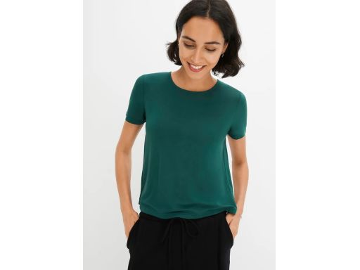 B.P.C t-shirt damski butelkowa zieleń odkryte plecy ^52/54
