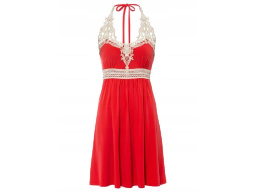 Sukienka sexi odkryte plecy czerwona ^36/38