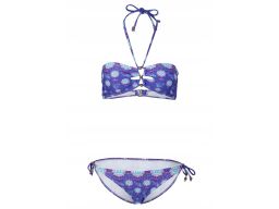 Bikini bandeau chabrowe we wzory ^44