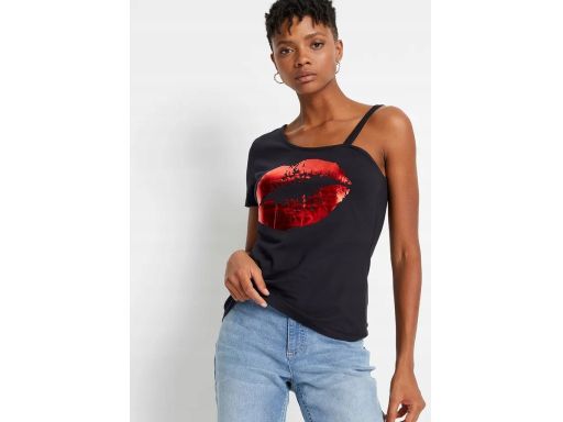 B.P.C t-shirt asymetryczny z nadrukiem r.36/38