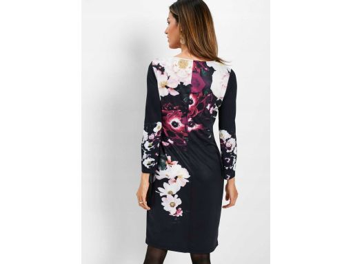 B.P.C sukienka czarna w kwiaty ^36/38