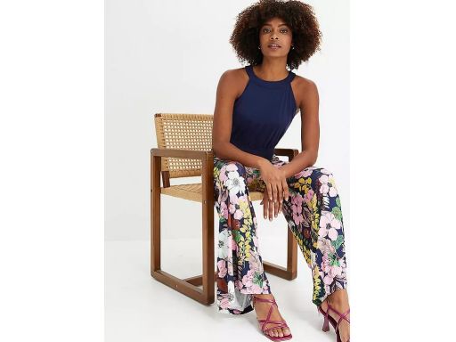 B.P.C kombinezon z koronką w pasie i kwiecistym nadrukiem ^40/42