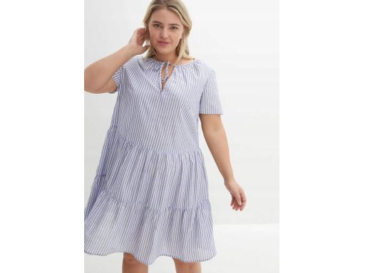 B.P.C sukienka letnia bawełniana w paski z wiązaniem r.42
