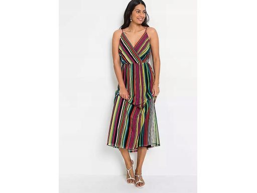 B.P.C sukienka siateczkowa długa w paski r.44/46