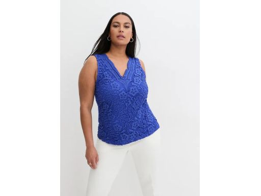 B.P.C top chabrowy koronkowy 48/50.