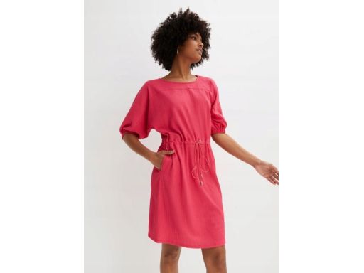 AG7052 sukienka różowa ze ściągaczem 40/42.