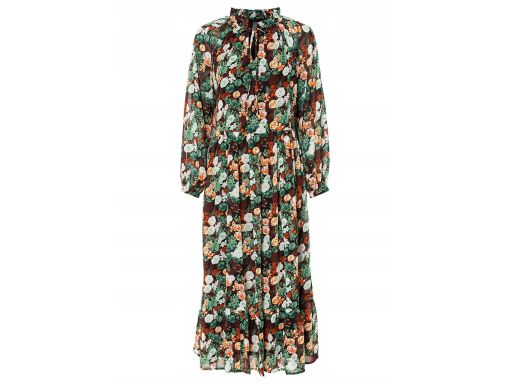 B.P.C długa sukienka szyfonowa w kwiaty 40.