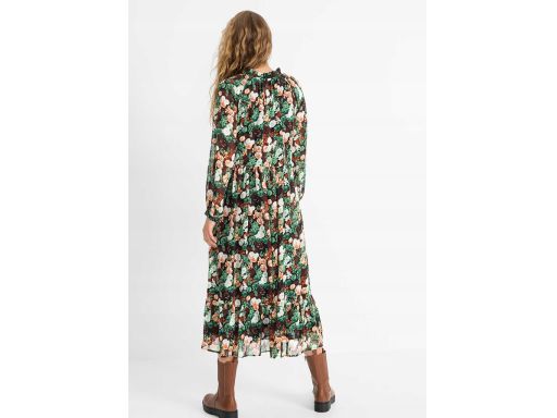 B.P.C długa sukienka szyfonowa w kwiaty 40.