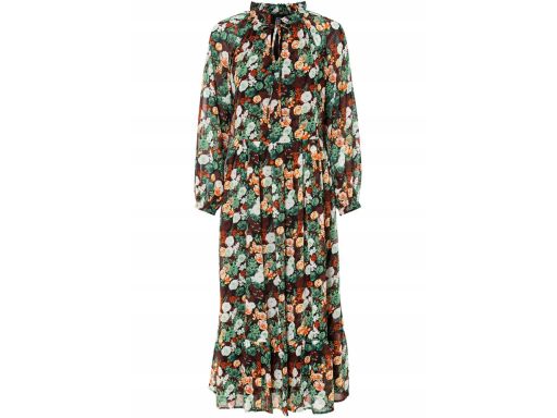 B.P.C długa sukienka szyfonowa w kwiaty 40.
