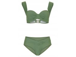 B.P.C bikini balkonetka z figami khaki ^40 (80E)