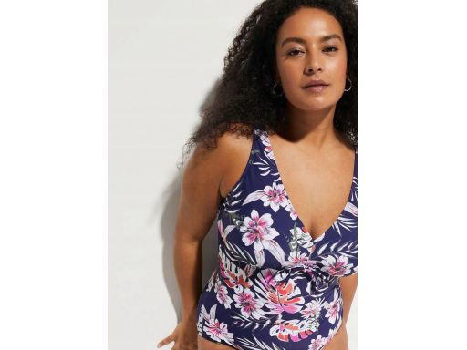 B.P.C kostium jednoczęściowy granatowy w kwiaty ^44