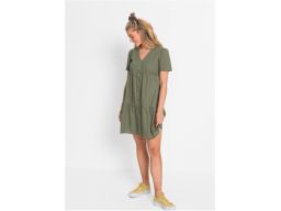 B.P.C sukienka koszulowa khaki guziki r.48