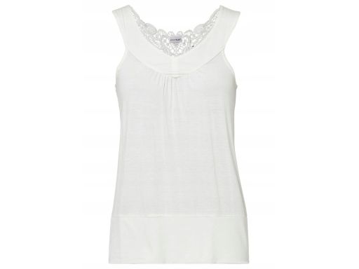 B.P.C top śmietankowy z koronką 36/38.