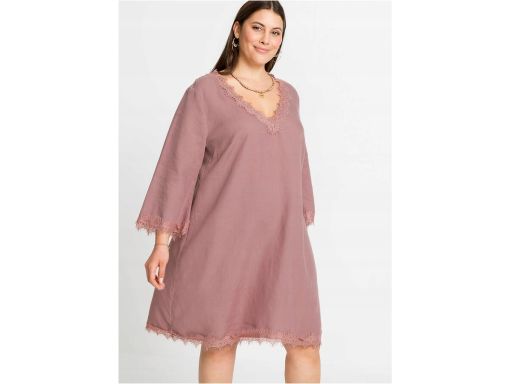 B.P.C sukienka lniana z koronką 42.