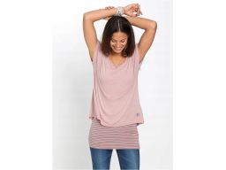 B.P.C t-shirt różowy 2w1 warstwowy 32/34.