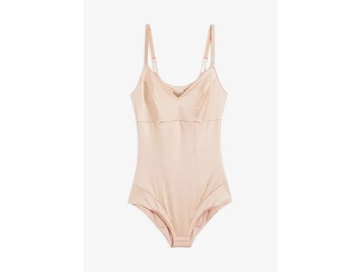 B.P.C. body bez fiszbinów beżowe połyskujące średni stopień modelowani