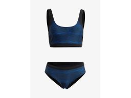 B.P.C Bikini bustier czarno-granatowy w paski 38.