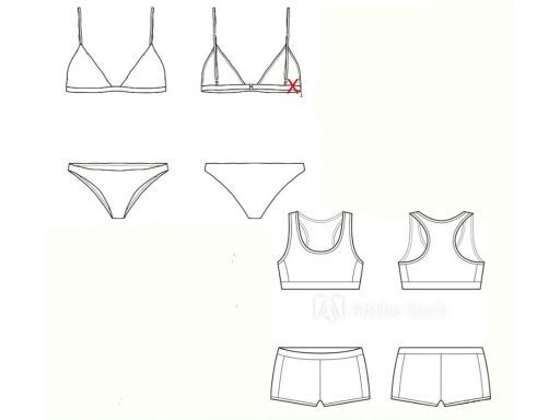 B.P.C tankini z topem bandeau czarne (2 części) ^48