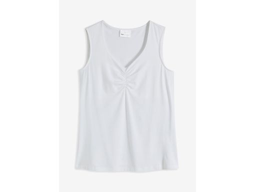 B.P.C top śmietankowy z marszczeniem 48/50.