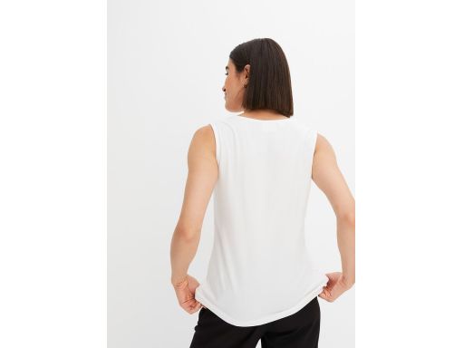 B.P.C top śmietankowy z marszczeniem 48/50.