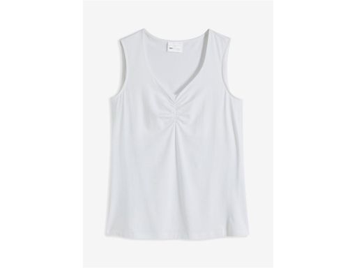 B.P.C top śmietankowy z marszczeniem 48/50.