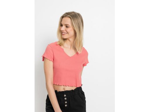 B.P.C t-shirt damski prążek krótki 32/34.