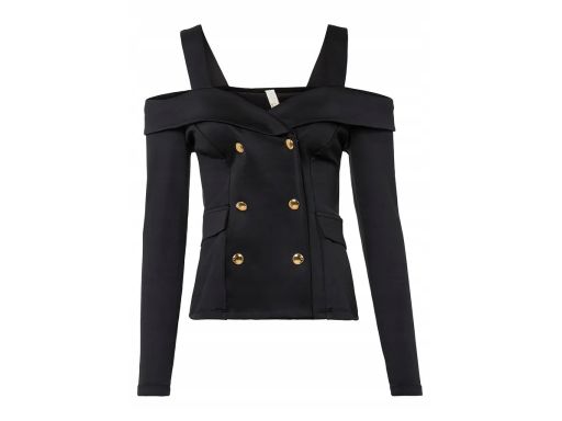 B.P.C bluzka czarna żakietowa z dekoracyjnymi guzikami ^36/38