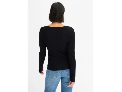 B.P.C sweter czarny z efektem założenia kopertowego ^40/42