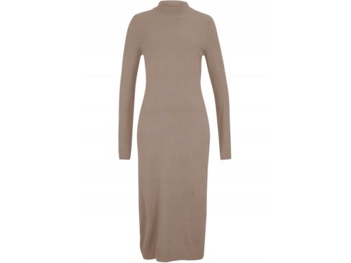 B.P.C dzianinowa sukienka beżowa midi r.36/38