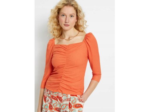 B.P.C bluzka ruda z marszczeniami r.48/50