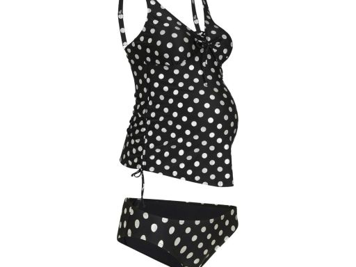 B.P.C tankini ciążowe czarno-srebrne ^42