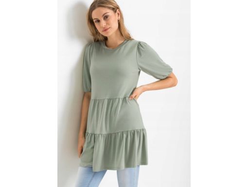 B.P.C tunika miętowa falbanki r.36/38