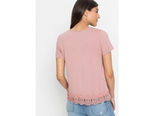B.P.C t-shirt różowy z koronką r.32/34