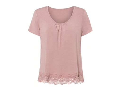 B.P.C t-shirt różowy z koronką r.32/34